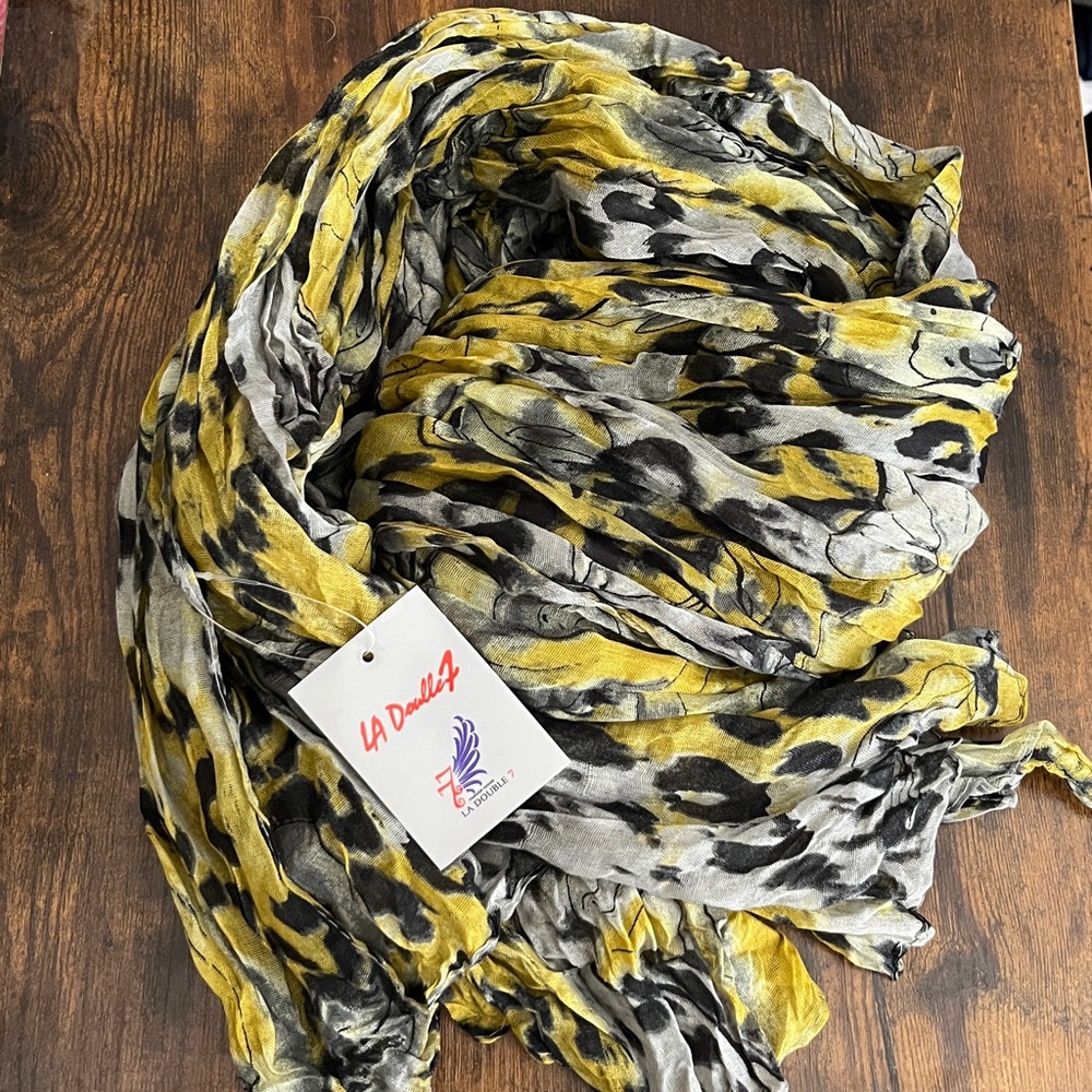 LA DoubleJ7 Vibrant Mixed-Print Scarves